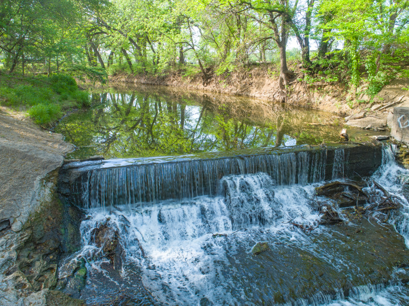 Brown Memorial Park Waterfall - Abilene, KS 